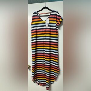 Lularoe Macy - Colorful Striped Dress